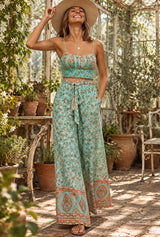 Wild Floral Mint two-piece pants set — Wild Rose Boho editorial cover