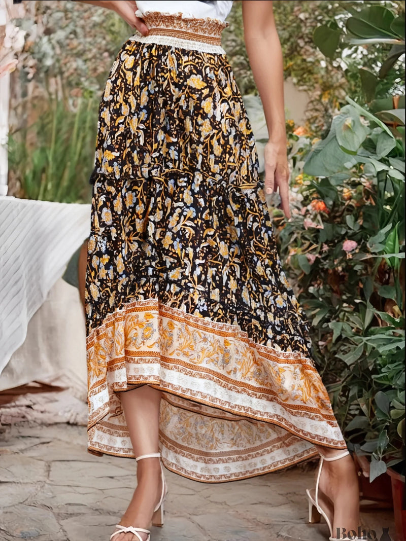 Boho Maxi Skirt – “Aqua Bloom” 2-Way Floral Skirt & Dress in Teal and – Wild Rose Boho Boho Maxi Skirt – “Aqua Bloom” 2-Way Floral Skirt & Dress in Teal and – Wild Rose Boho