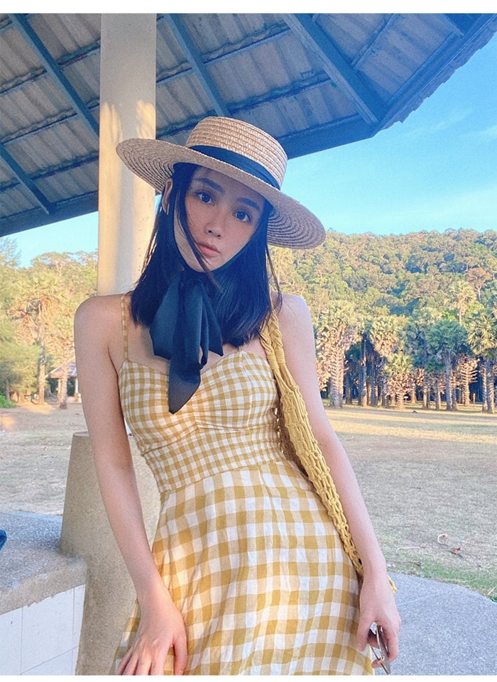 Boho Hat - Summer Sun, Beach, Wide Brim Straw Hat with 