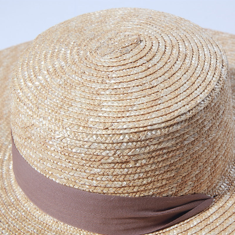 Wide Brim Beach Hats with Ribbon for Women - Sun Hats, Summer Brim