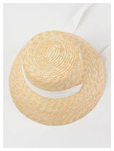 Boho Sun Beach Hat - French Style Lace-Up Wide Brim Straw Hat
