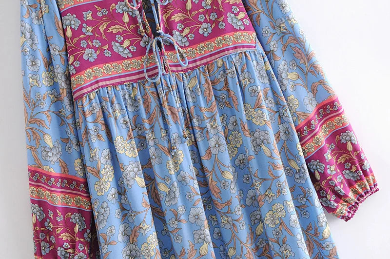 Boho Maxi Gown – “Wild Orchid” Loose Flowing Dress in Black