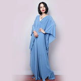 Boho Maxi Dress - Beach Dress, Kaftan Dress Blue Harmony in 15 colors