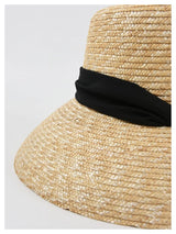 Boho Sun Beach Hat - French Style Lace-Up Wide Brim Straw Hat