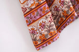 Bohemian Kimono Robe – “Gabriella”  Dusty Brown Short Cover-Up for Beach or Lounge