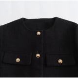 Boho Winter Coat -Wool Mix Jacket - Leia in Black and Pine