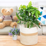 Cotton Flax Woven Storage Basket - Versatile Home Decor