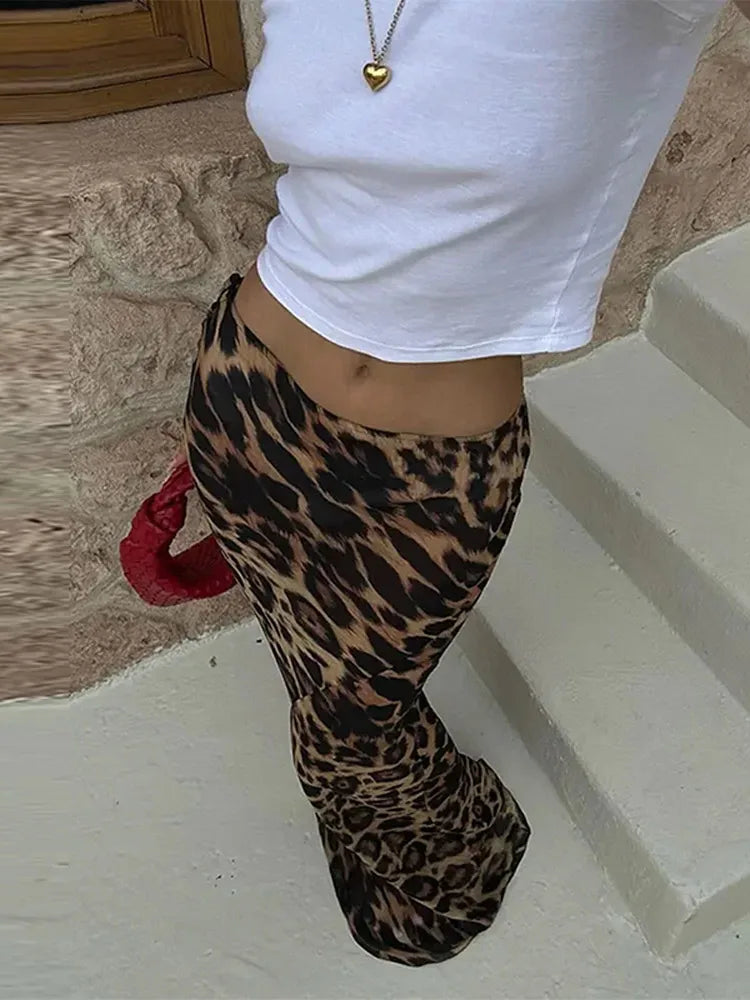 Boho Maxi Skirt - Leopard Print Sexy Beachwear