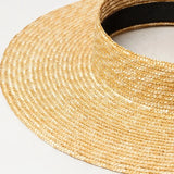 Boho Panama Hat - Natural Wheat Straw Open Crown Hat