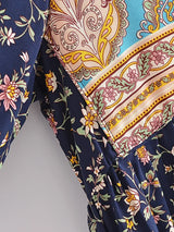 Bohemian Maxi Gown – “Desert Heirloom” Floral Long Sleeve Bohemian Gown