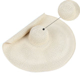Boho Sun Beach Hat - Oversized Wide Brim Travel Straw Hat