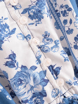 Bohemian Mini Dress – “Boho Bloom” Floral Print V-Neck Tie-Waist Mini Dress