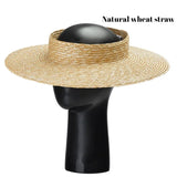 Boho Panama Hat - Natural Wheat Straw Open Crown Hat
