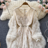 Vintage Dress - Boho Maxi Dress - Lace French Style Long Dress Victoria