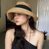 Boho Bucket Hat - Old Money Cotton Linen Sun Hat