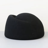 Boho Pillbox Hat - Vintage Wool Felt Fascinator Hat