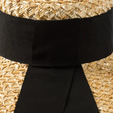 Boho Sun Beach Hat - Handwoven Lace Straw Hat with Bow Ribbon