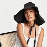 Boho Sun Beach Hat - Japanese Tie Cotton Linen Bucket Hat