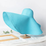 Boho Sun Beach Hat - Oversized Wide Brim Travel Straw Hat