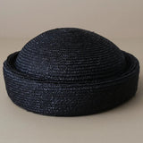 Boho Pillbox Hat - French Handwoven Straw Beret Hat