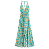 Boho Maxi Dress – “Coastal Reverie” Open Back High-Low Summer Sundress