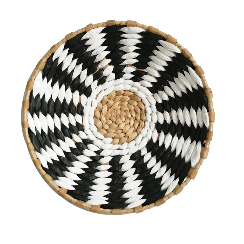 Boho Wall Decor - Handcrafted Rattan Grass Weaving - Bohemian Home Decor Ari