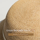 Boho Sun Beach Hat - Wide Brim Straw Hat with Bow