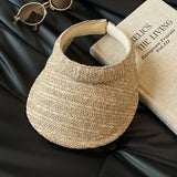 Boho Visor Hat - Striped Open Crown Sun Hat