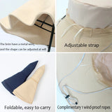 Boho Sun Beach Hat - Foldable Cotton Linen Travel Hat