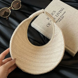 Boho Visor Hat - Striped Open Crown Sun Hat