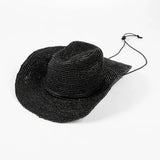 Boho Cowboy Hat - Handmade Raffia Crochet Beach Hat