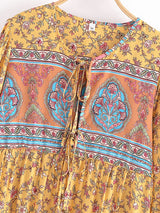 Bohemian Maxi Gown – “Desert Heirloom” Floral Long Sleeve Bohemian Gown