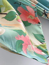 Boho Kimono Robe – “Lily Lotus” Green Floral Wrap Cover-Up for Women