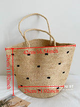 Boho Sun Beach Hat - Raffia Hat and Woven Tote Set