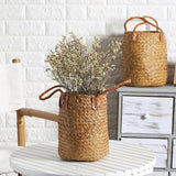Seaweed Basket - Hand Woven Flower Basket - Indoor Decoration and Storage