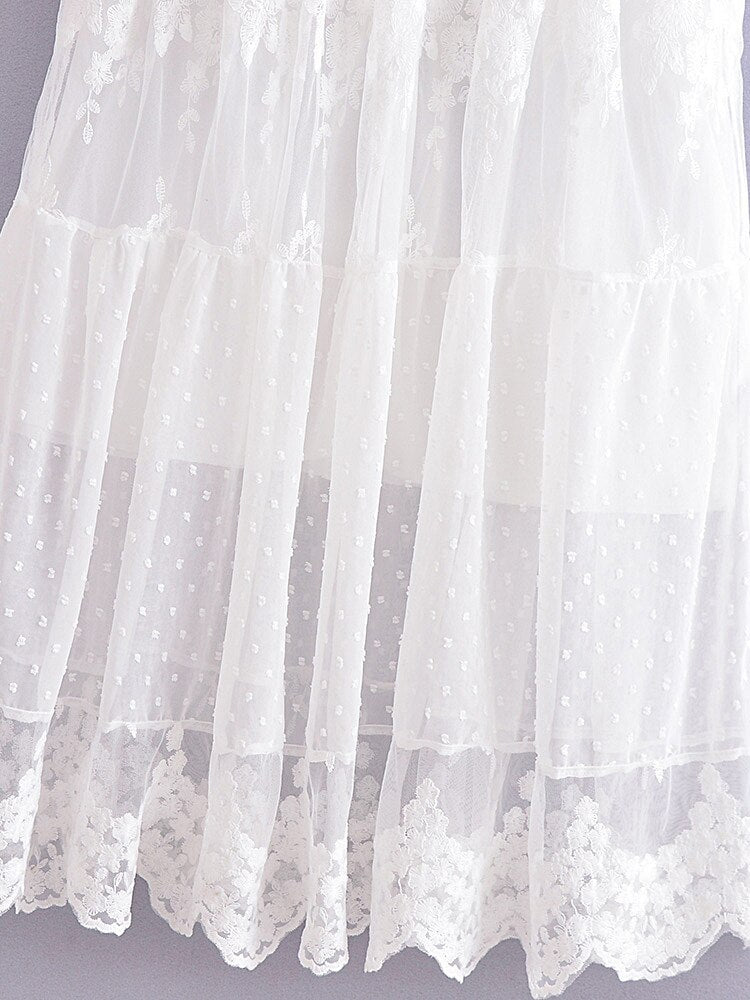 Maxi Dress - Boho Dress - Sundress - Lace Dress - White Celia
