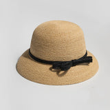 Boho Sun Beach Hat - Wide Brim Straw Hat with Bow