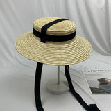 Boho Fedora Hat - French Retro Bridal Straw Hat