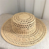 Boho Sun Beach Hat - French Raffia Hepburn Straw Hat