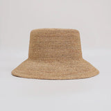 Boho Bucket Hat - Handmade Raffia Wide Brim Beach Hat