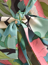 Boho Kimono Robe – “Lily Lotus” Green Floral Wrap Cover-Up for Women