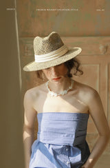 Boho Sun Beach Hat - Handwoven Seagrass Panama Hat