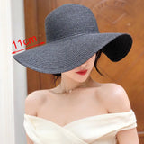 Boho Sun Beach Hat - Foldable Wide Brim Floppy Beach Hat