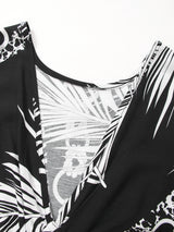 Boho Maxi Dress - Beach Dress, Kaftan Dress Vintage Embroidered in Danica Black Leaf