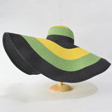 Boho Sun Beach Hat - Oversized Wide Brim Travel Straw Hat
