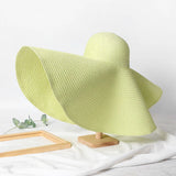 Boho Sun Beach Hat - Oversized Wide Brim Travel Straw Hat