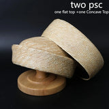 Boho Pillbox Hat - French Handwoven Straw Beret Hat