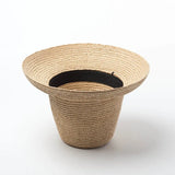 Boho Fedora Hat - 15cm Raffia High Crown Beach Hat
