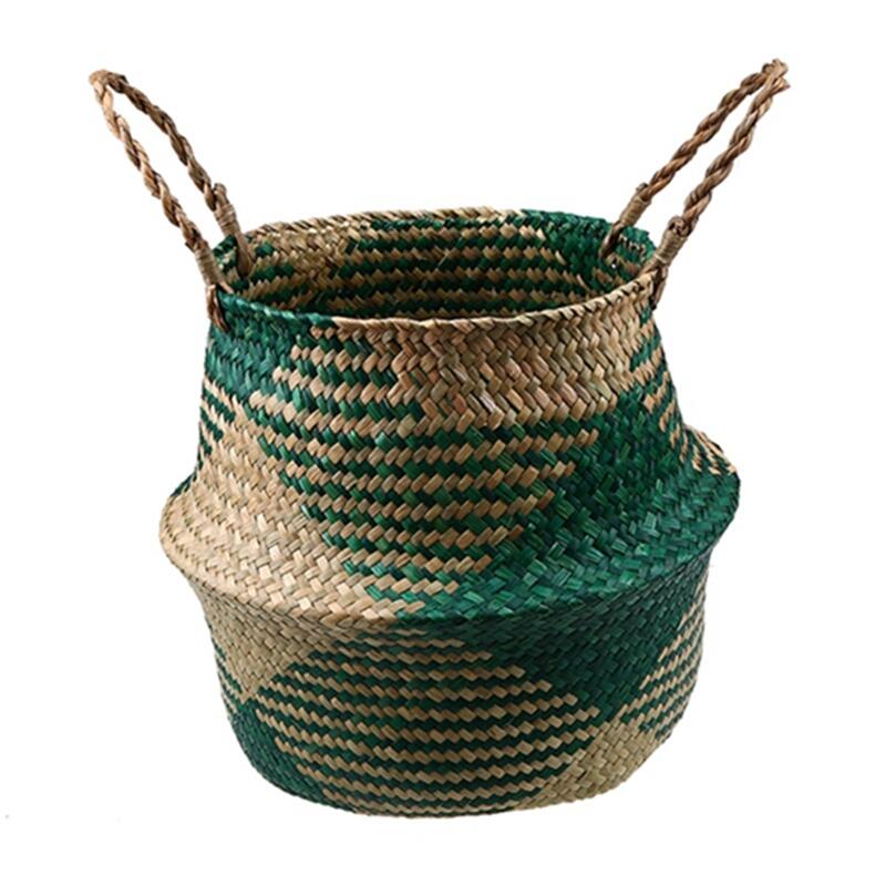 Bamboo Storage Baskets - Home Handmade Straw Rattan Seagrass Basket