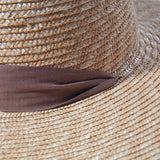 Beach Hats for Women - Summer Sun Hats with Strap - Boho Hat, Paper Straw Fedora Hat